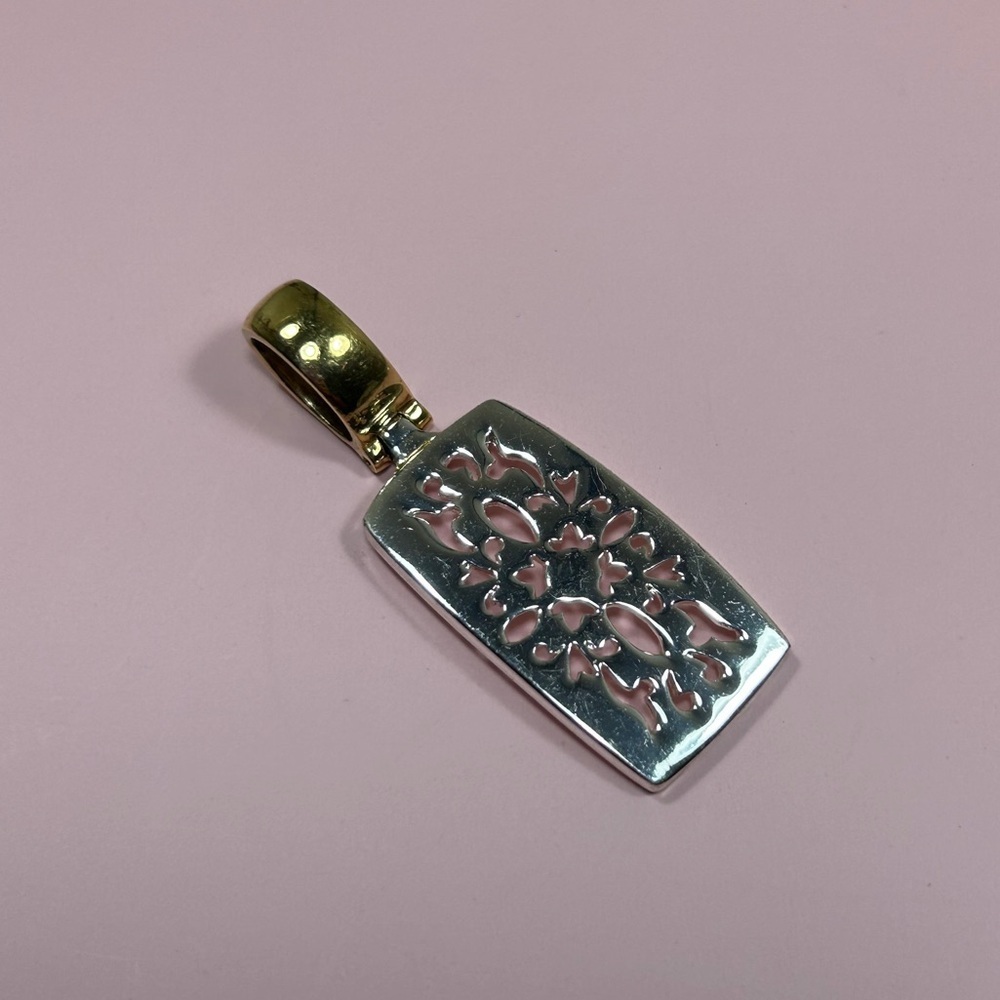 Premier Designs Dainty Gold and Silver Cut Out Design Pendant